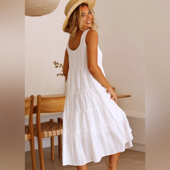 Billy J Liza Midi Dress White - Picture 7 of 11